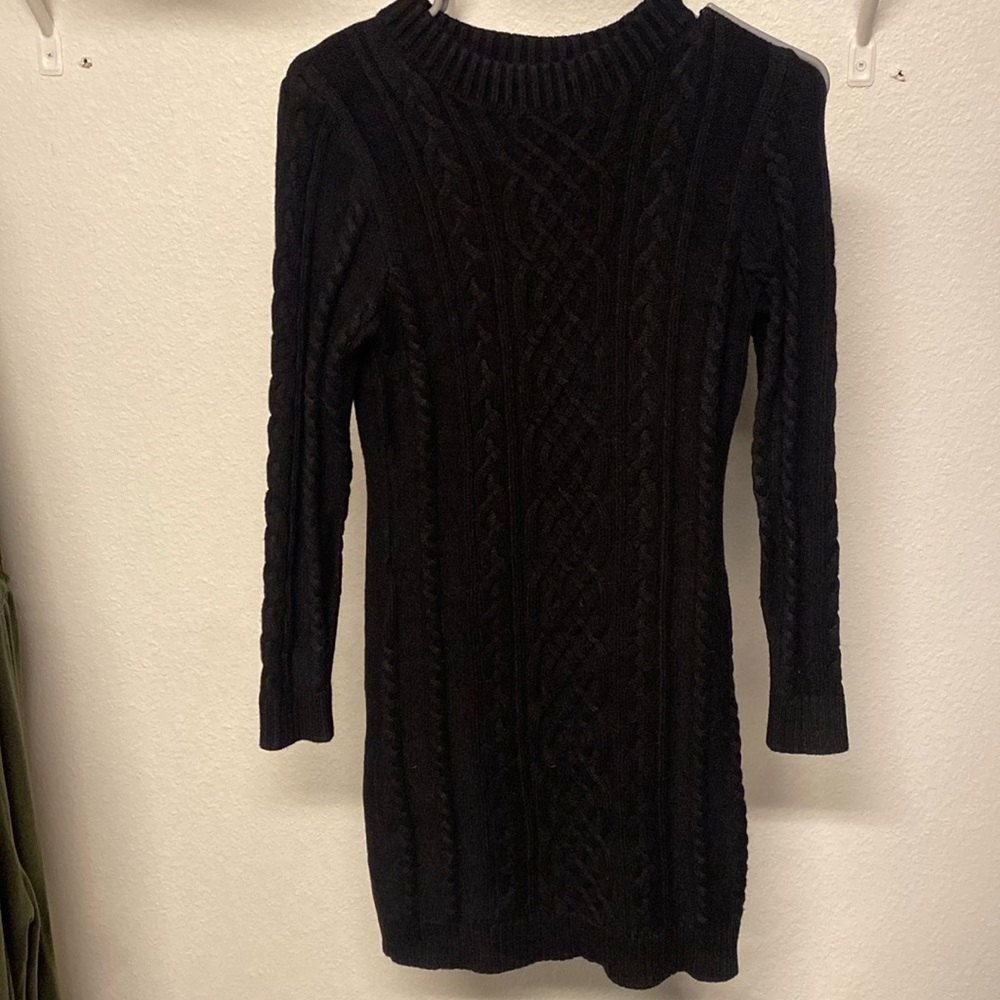 Black sweater dress